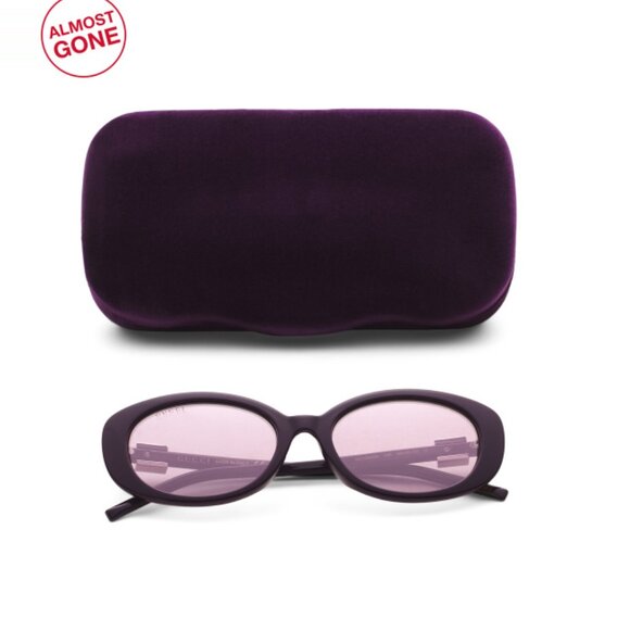 GUCCI Purple 55mm Round Sunglasses - Picture 1 of 2
